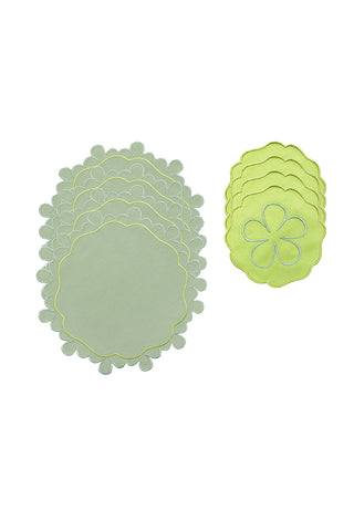Flora Set (4 Placemats & 4 Coasters)