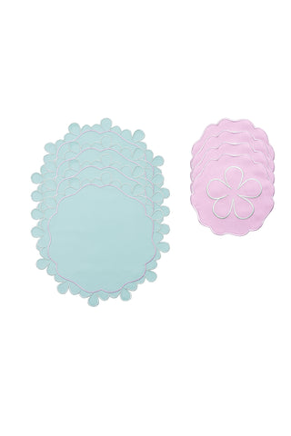 Flora Set (4 Placemats & 4 Coasters)